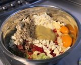 Une image de l'étape 7 de Flan de courgettes blanches aux poivrons rouges, fromage frais et herbes aromatiques.