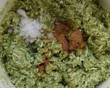 A picture of step 3 of Green Moong sprouts and Paneer tikki.