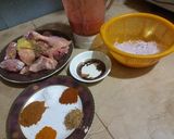 A picture of step 1 of Chicken qorma.