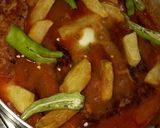 A picture of step 4 of Kebab karahi.