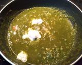 A picture of step 6 of Malai palak matar.
