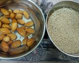 A picture of step 1 of Almond poppy seed halwa.