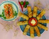 Hình bước làm 5 của món Cơm nguội cuốn