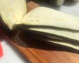 Foto del paso 2 de la receta: Maxi timbal de berenjena y pasta cocida con Dashi, atún y salmón