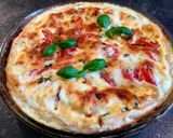 Paradicsom-mozzarella Quiche đ«đ· recept fĂĄzis 4 fotĂłja