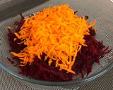A picture of step 2 of Beetroot Carrot Tikki.