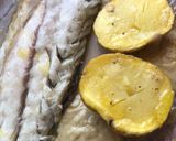 Foto del paso 10 de la receta: Corvina a la plancha con salsa de galeras...y patatas asadas en siete minutos