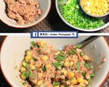A picture of step 8 of Dumplings (Cabbage Filling + Chive Filling + Corn & Scallion Filling) (Video).