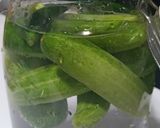 A picture of step 1 of Pickled cucumber #lactofermentation.