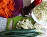 Spagetti zöldségekkel Wokban recept fázis 2 fotója