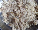 A picture of step 4 of Walnut phirni in chocolate square.