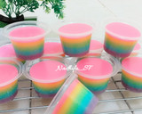 Foto langkah ke 5 dari resep Puding Rainbow Ekonomis.