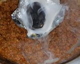 A picture of step 7 of Dum qeema.