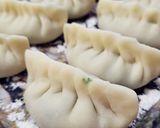 小白菜豬肉蒸餃(餃皮燙麵法）的食譜步驟6照片