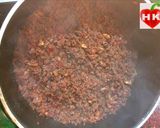 A picture of step 3 of Kibbeh bil Sanieh (Baked Kibbeh in a Tray).