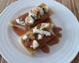 A picture of step 1 of Sig's Crostini sweet and salty.