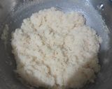 A picture of step 3 of Vrat Mysore pak (desiccated coconut).