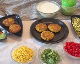 A picture of step 4 of High protein Paneer Sprouts tikki and Dahi tikki Chaat (healthy starter or snack).