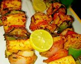 A picture of step 6 of Tofu tikka veg seekh kabab.