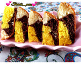 عکس مرحله 6 از دستور کیک سه رنگ تابه ای🍰🍰🍰 (وانیلی،کاکائویی،زعفرانی)