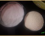 A picture of step 1 of Rice Chilla.