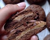 Foto langkah ke 6 dari resep COOKIES COKLAT ISI SELAI KACANG ♡.