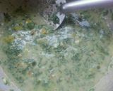 A picture of step 14 of Eggless quiche with hot coffee.