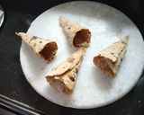 A picture of step 12 of Paneer-Chapati Cone.