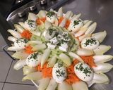 Une image de l'étape 12 de Salade tricolore aux œufs.