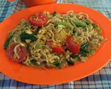 Foto langkah ke 3 dari resep Mie tek-tek tahu telur orak-arik.