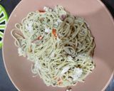 Foto langkah ke 5 dari resep Spaghetti Aglio Olio with Tuna Asap.