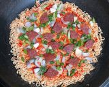 Hình bước làm 3 của món Pizza mì tôm