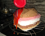 Foto del paso 4 de la receta: Torta helada con glaseado espejo marmoleado