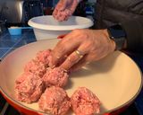 A picture of step 2 of Parmesan Meatball Bake.