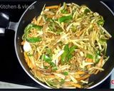 A picture of step 2 of Veg spring rolls.