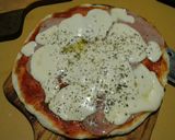 Foto del paso 4 de la receta: Pizza con jamón y huevo