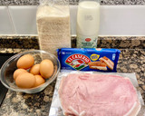 Foto del paso 1 de la receta: Pastel frío de jamón, queso y huevo hilado