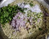 A picture of step 4 of Dalwada (green moong dal vada).