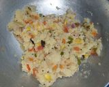 A picture of step 4 of Vegetable Upma.