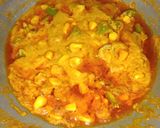 A picture of step 8 of Capsicum and Corn ki sabzi.