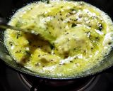 A picture of step 5 of Sanja (Sooji upma with buttermilk).