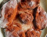 A picture of step 1 of Surmai and bangda fried fish.