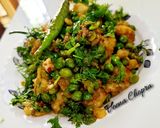 पिकनिक वाले सूखे मटर आलू (Sukhe matar aloo recipe in Hindi) रेसिपी चरण 4 फोटो