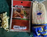 Gambar langkah 1 resipi Enoki Udang Paprika.