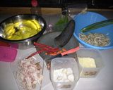 Foto langkah ke 1 dari resep Pepes Tahu Mix Ayam Suwir & Toge.