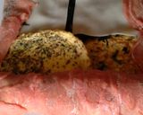 Foto del passaggio 5 della ricetta Rotolo farcito con fettine sottili di petto di pollo