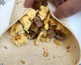 A picture of step 6 of California Style Breakfast Burrito.