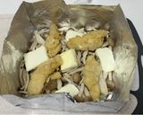 鋁箔包烤洋蔥、奶油鴻禧菇的食譜步驟3照片