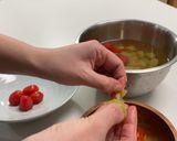 A picture of step 3 of Marinated Tomatoes & Green Grapes.