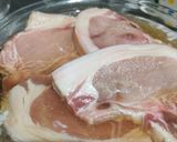 A picture of step 1 of Balsamic Glazed Brined Pork Chops.